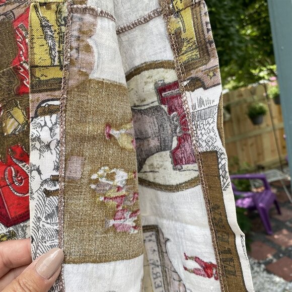 Colonial Print Twin Bedspread Coverlet Thin Americana Homemade Farmhouse - Picture 6 of 10